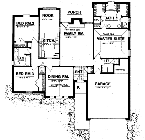 Traditional Floor Plan - Main Floor Plan #40-310