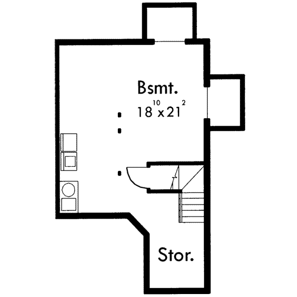 Traditional Floor Plan - Lower Floor Plan #303-400