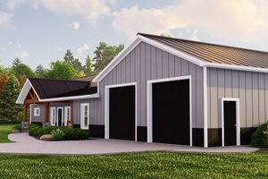 Exterior - Covered Porch for Barndominium House Plan #1064-261 - 3 bed, 2 bath