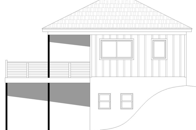 Dream House Plan - Exterior - Other Elevation 1 for Prairie House Plan #932-752 - 1 bed, 1.5 bath
