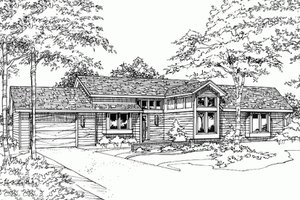 Ranch Exterior - Front Elevation Plan #320-318