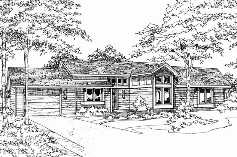 Home Plan - Ranch Exterior - Front Elevation Plan #320-318