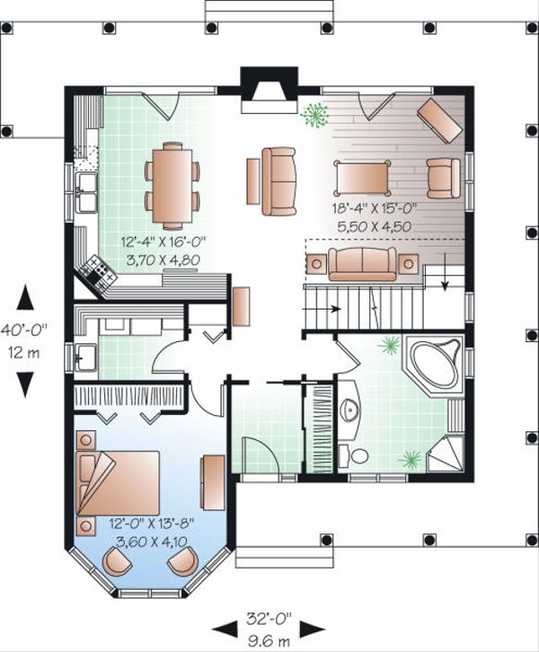 Dream House Plan - Farmhouse Floor Plan - Main Floor Plan #23-823