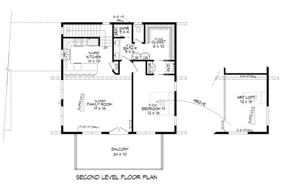 Floor Plan - Upper Floor for Contemporary House Plan #932-904 - 3 bed, 2 bath