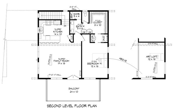 Contemporary Floor Plan - Upper Floor Plan #932-904