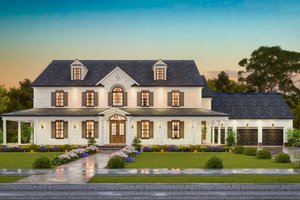 Exterior - Front Elevation for Traditional House Plan #54-720 - 6 bed, 4 bath