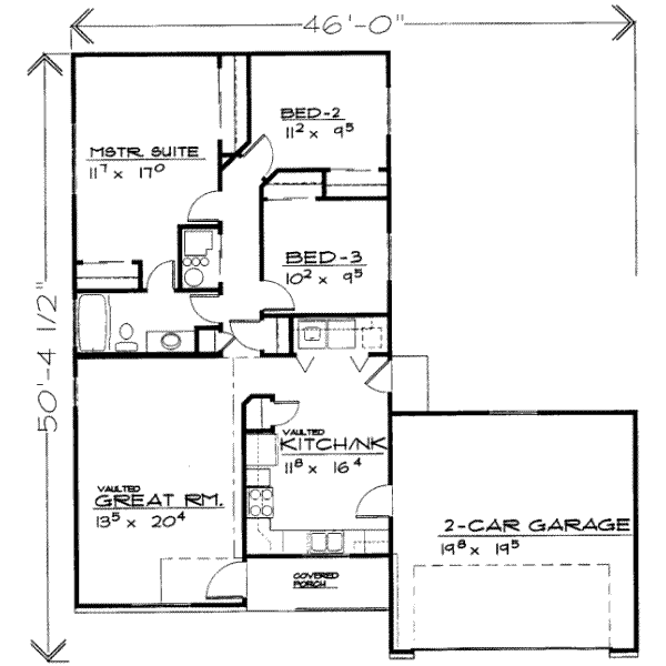 Traditional Floor Plan - Main Floor Plan #308-134