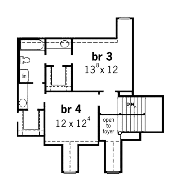 Southern Floor Plan - Upper Floor Plan #16-212
