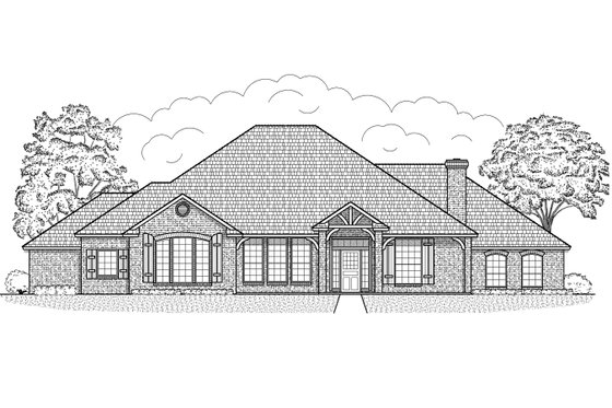 Exterior - Front Elevation for Traditional House Plan #65-509 - 3 bed, 2.5 bath