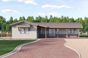 Ranch Style House Plan - 3 Beds 1 Baths 988 Sq/Ft Plan #1106-109 Exterior 