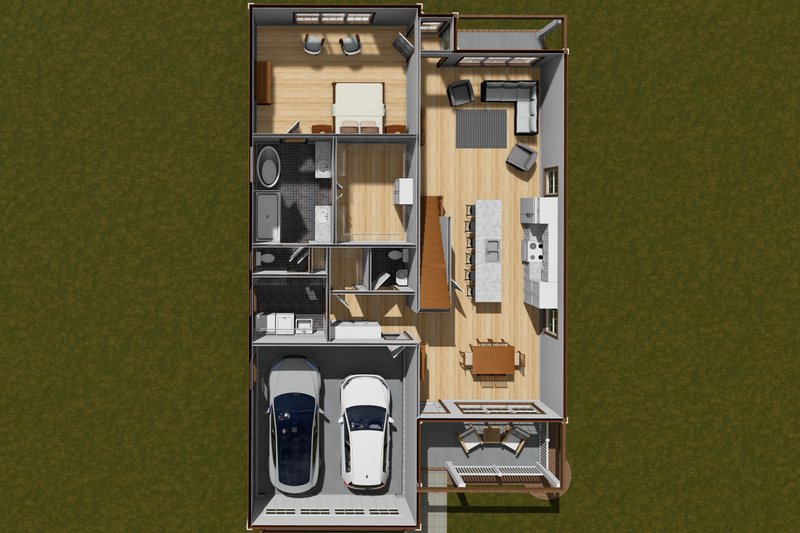 Architectural House Design - Floor Plan - Main Floor 1 for Cottage House Plan #513-2274 - 4 bed, 3.5 bath