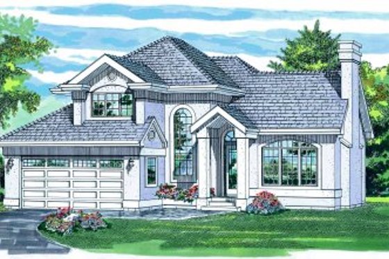 Exterior - Front Elevation for Traditional House Plan #47-264 - 3 bed, 2.5 bath