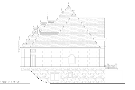 Exterior - Other Elevation 2 for European House Plan #119-323 - 4 bed, 3.5 bath