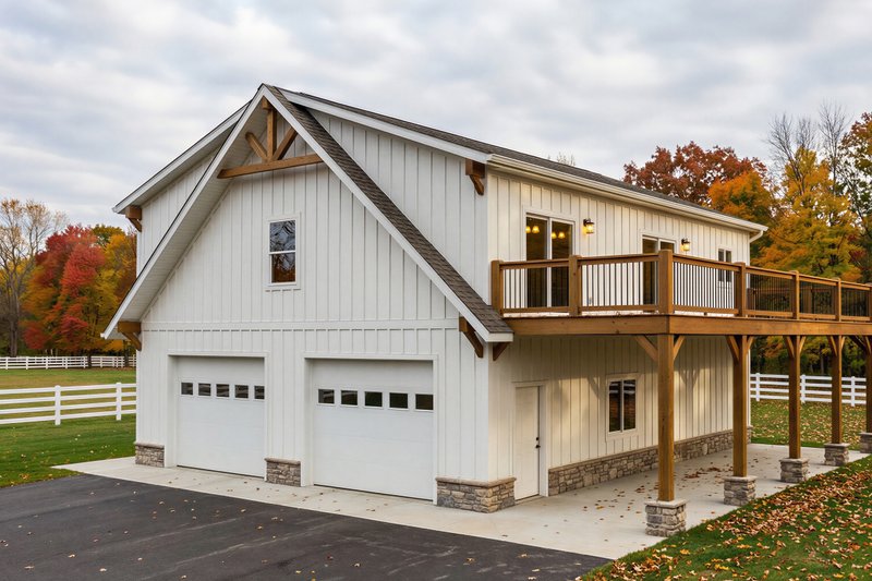 Country Style House Plan - 2 Beds 2 Baths 1440 Sq/Ft Plan #1084-18 Exterior