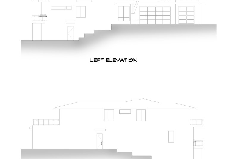 Architectural House Design - Exterior - Other Elevation 1 for Contemporary House Plan #1066-137 - 6 bed, 5.5 bath