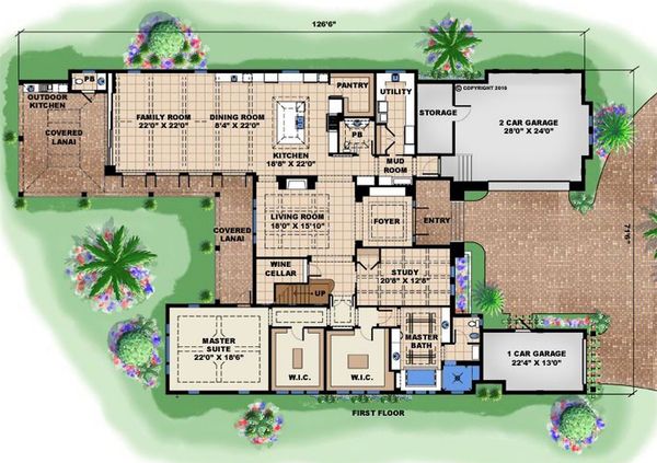 Contemporary Floor Plan - Main Floor Plan #27-532
