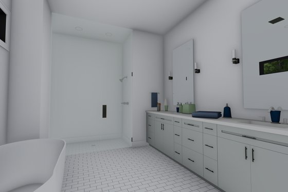 Interior - Master Bathroom for Traditional House Plan #1069-33 - 2 bed, 2.5 bath