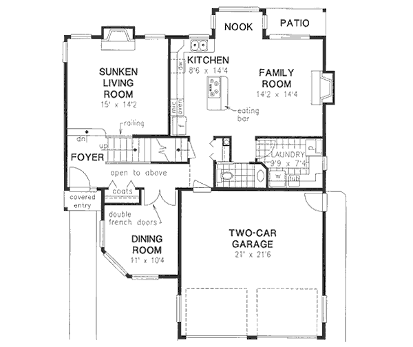 Traditional Floor Plan - Main Floor Plan #18-9107