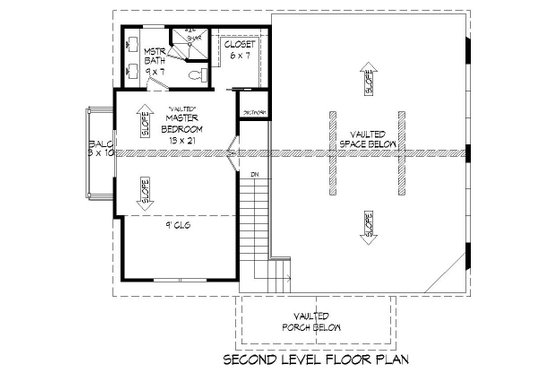 Floor Plan - Upper Floor for Cabin House Plan #932-250 - 4 bed, 3 bath