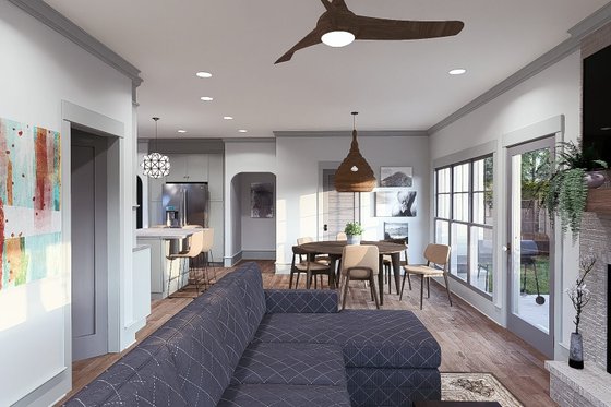 Interior - Family Room for European House Plan #923-285 - 3 bed, 2.5 bath