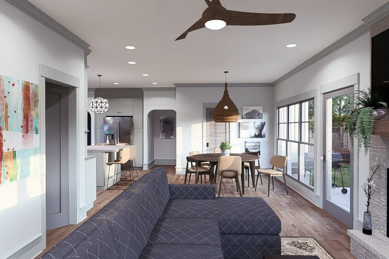 House Plan Design - Interior - Family Room for European House Plan #923-285 - 3 bed, 2.5 bath