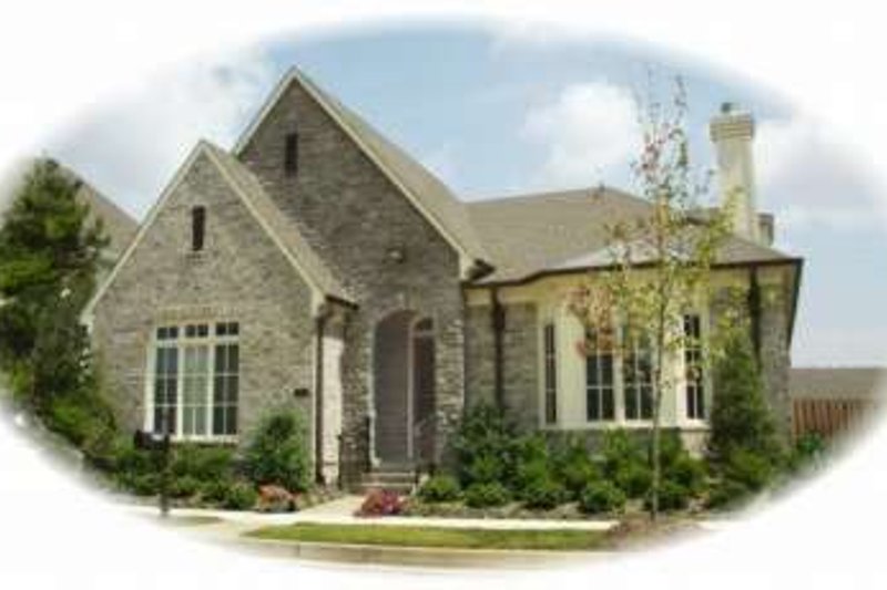 Exterior - Front Elevation 2 for European House Plan #81-1225 - 3 bed, 3 bath