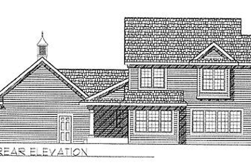 Home Plan - Exterior - Rear Elevation for Traditional House Plan #70-186 - 3 bed, 2.5 bath
