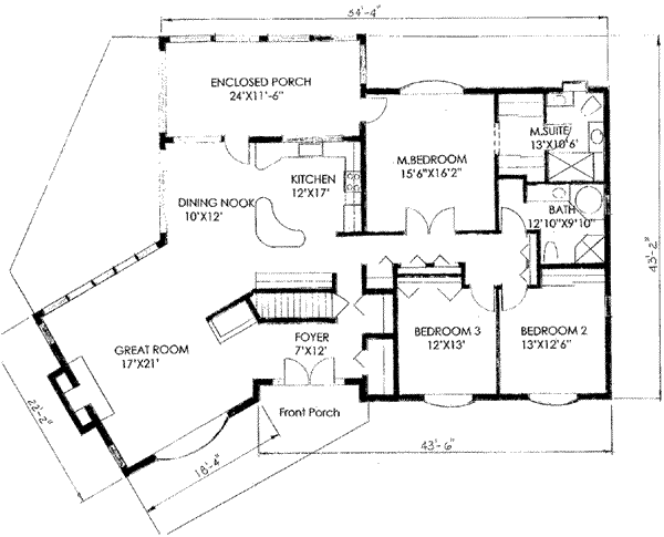 Traditional Floor Plan - Main Floor Plan #136-111