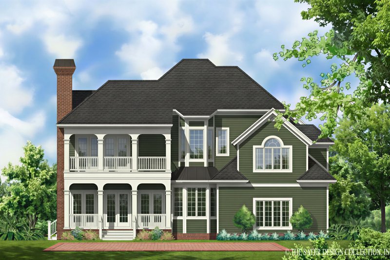 Home Plan - Exterior - Rear Elevation for Victorian House Plan #930-200 - 3 bed, 3.5 bath