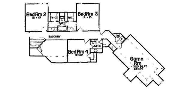 House Plan Design - Traditional Floor Plan - Upper Floor Plan #52-128