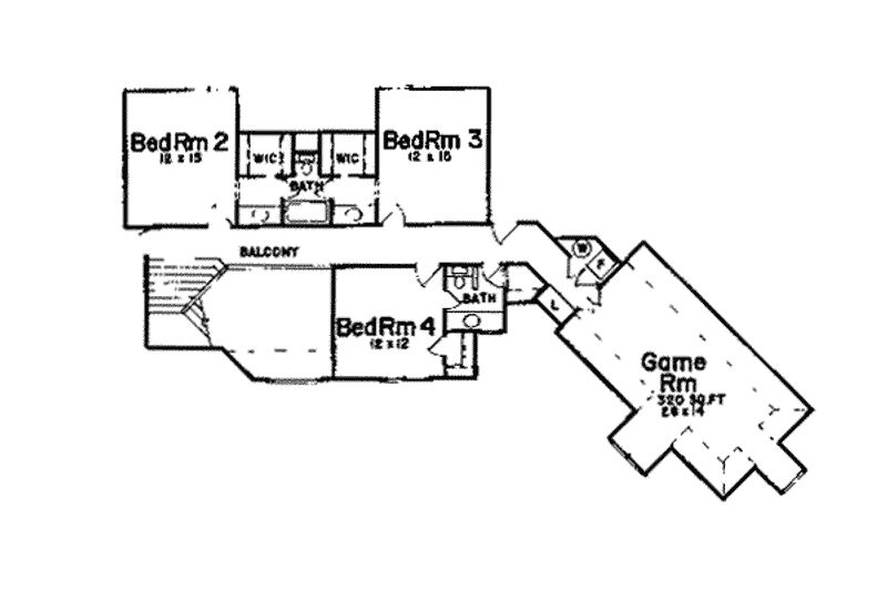 Architectural House Design - Floor Plan - Upper Floor for Traditional House Plan #52-128 - 4 bed, 3.5 bath