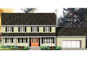 Country Exterior - Front Elevation Plan #3-168