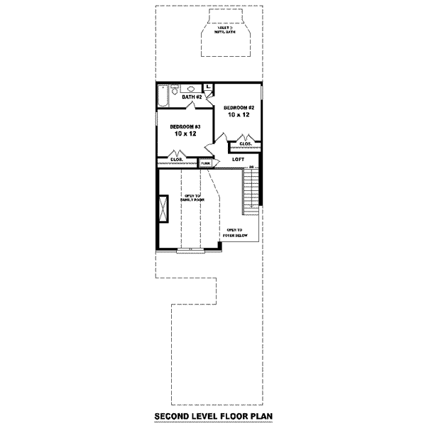 Floor Plan - Upper Floor for Traditional House Plan #81-1380 - 3 bed, 2.5 bath