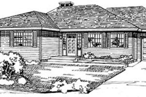 Ranch Exterior - Front Elevation Plan #47-170