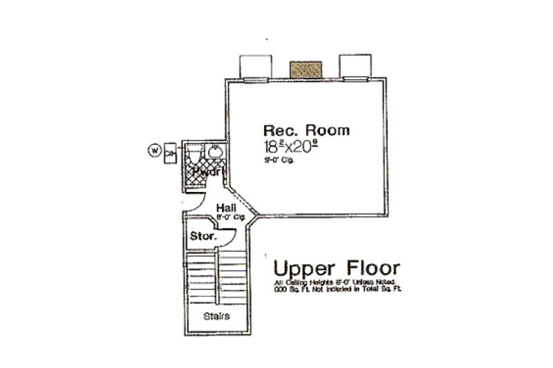 Home Plan - Floor Plan - Upper Floor for European House Plan #310-660 - 3 bed, 2.5 bath