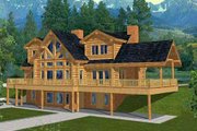 Log Style House Plan - 4 Beds 3.5 Baths 4565 Sq/Ft Plan #117-401 