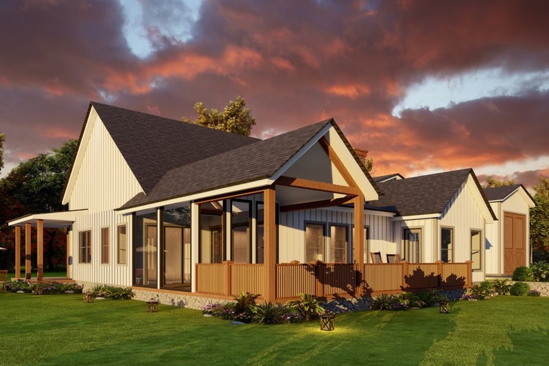 House Design - Exterior - Rear Elevation 2 for Farmhouse House Plan #54-471 - 3 bed, 2.5 bath