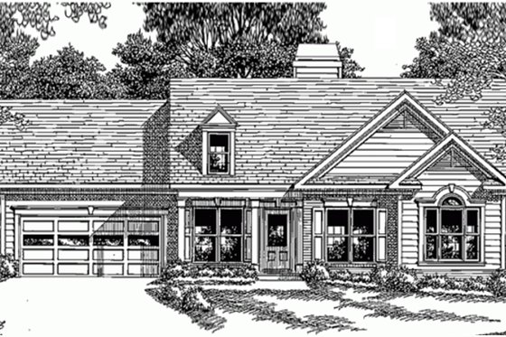 Exterior - Front Elevation 3 for Traditional House Plan #927-309 - 3 bed, 2 bath
