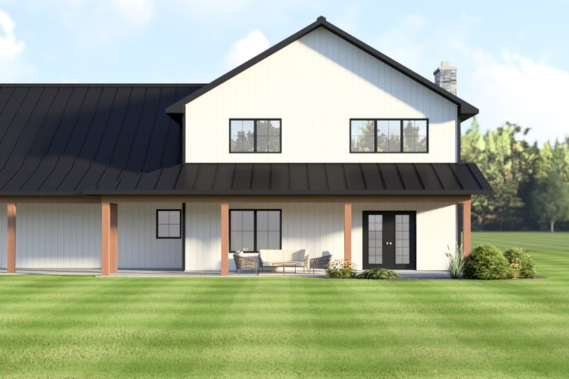 House Blueprint - Exterior - Rear Elevation for Barndominium House Plan #1064-452 - 6 bed, 4.5 bath