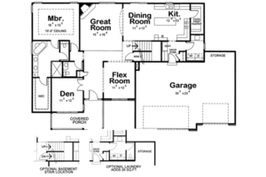 Floor Plan - Main Floor for Traditional House Plan #20-1787 - 4 bed, 4 bath