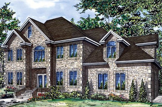 Exterior - Front Elevation for European House Plan #138-216 - 4 bed, 2.5 bath