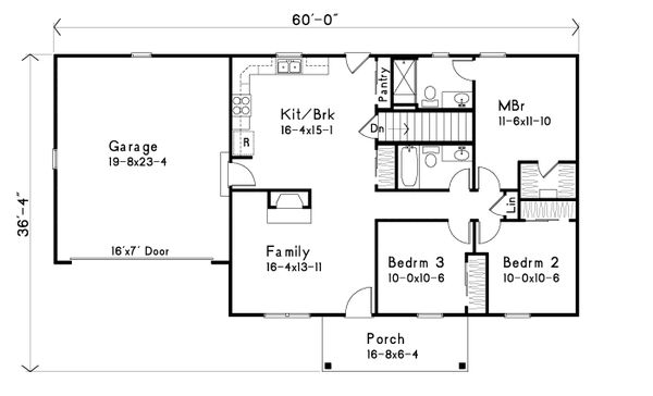 Ranch Floor Plan - Main Floor Plan #22-621
