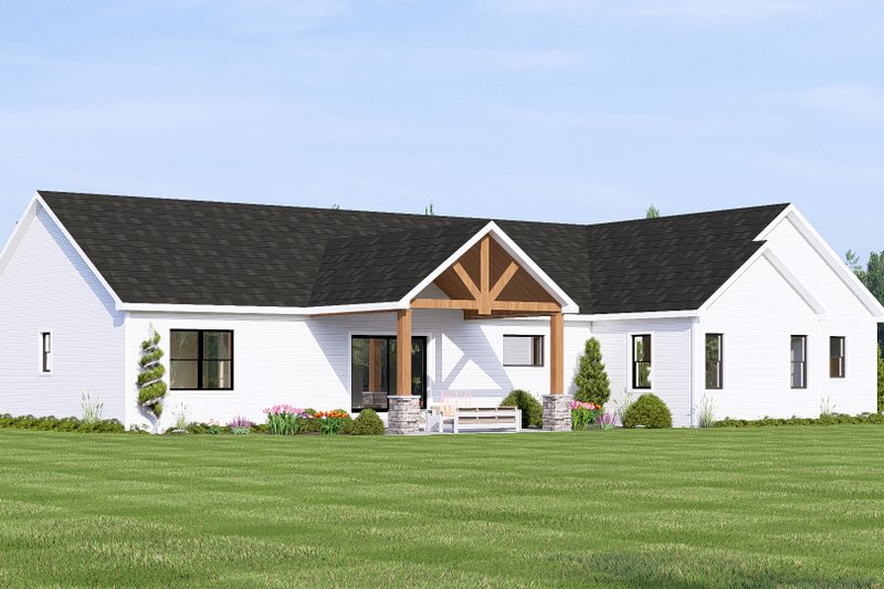 Home Plan - Exterior - Rear Elevation for Farmhouse House Plan #1064-470 - 3 bed, 2.5 bath