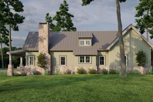 Exterior - Rear Elevation for Craftsman House Plan #17-3432 - 1 bed, 1.5 bath