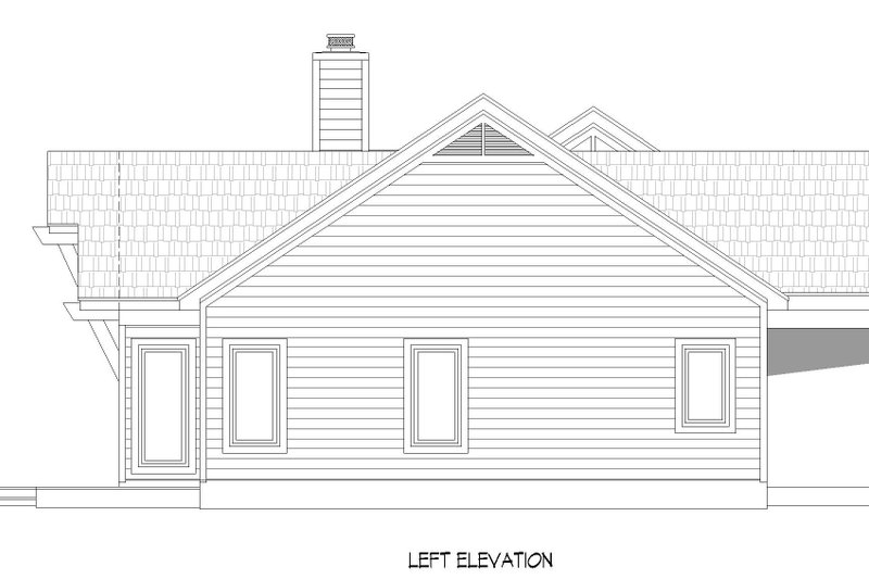 Architectural House Design - Exterior - Other Elevation 1 for Ranch House Plan #932-671 - 2 bed, 2 bath