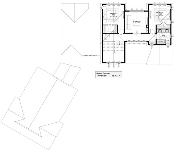 House Blueprint - Farmhouse Floor Plan - Upper Floor Plan #928-393