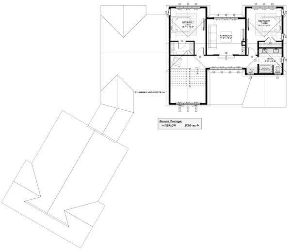 Farmhouse Floor Plan - Upper Floor Plan #928-393