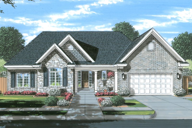 Architectural House Design - Ranch Exterior - Front Elevation Plan #46-902