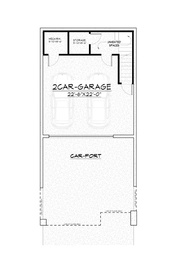 Contemporary Floor Plan - Lower Floor Plan #1066-298