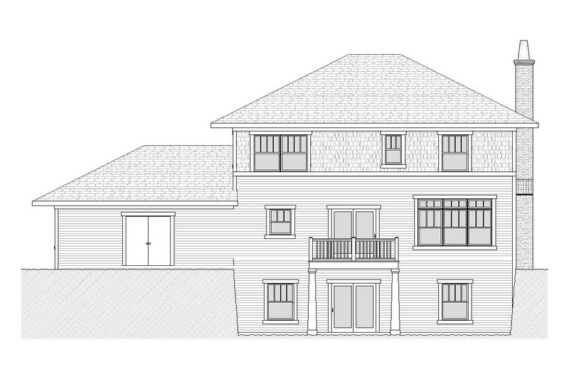 Dream House Plan - Exterior - Rear Elevation for Traditional House Plan #901-24 - 3 bed, 2.5 bath